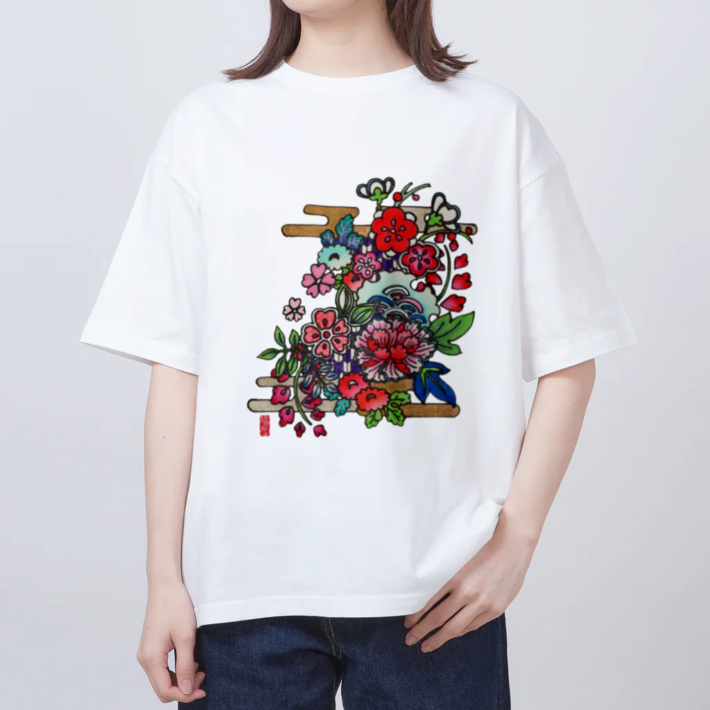 JapaneseArt Yui Shopの咲き誇れ オーバーサイズTシャツ