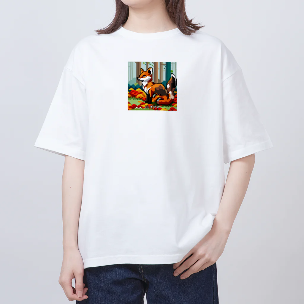 Kotaのドットキツネ オーバーサイズTシャツ