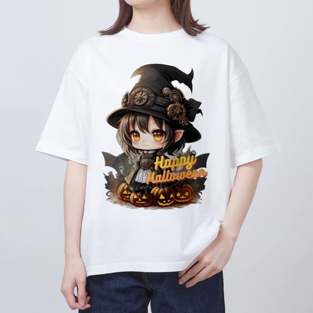 Design_Factory-Lのスチームパンク Girlハロウィンスタイル オーバーサイズTシャツ