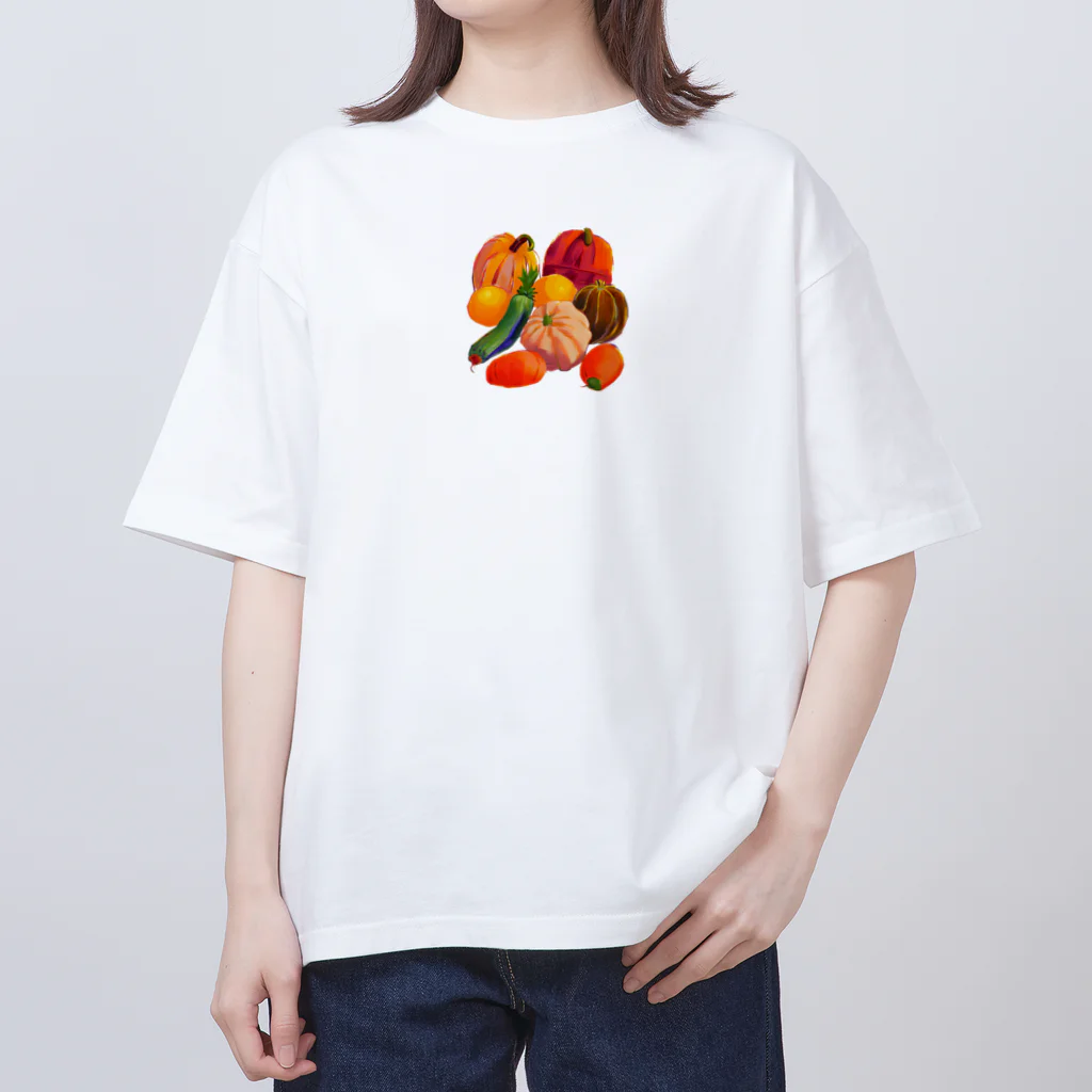 tsukiyachiの秋野菜 オーバーサイズTシャツ