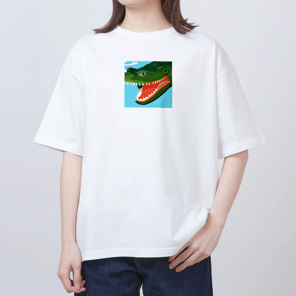 sasamakoのワニワニ オーバーサイズTシャツ