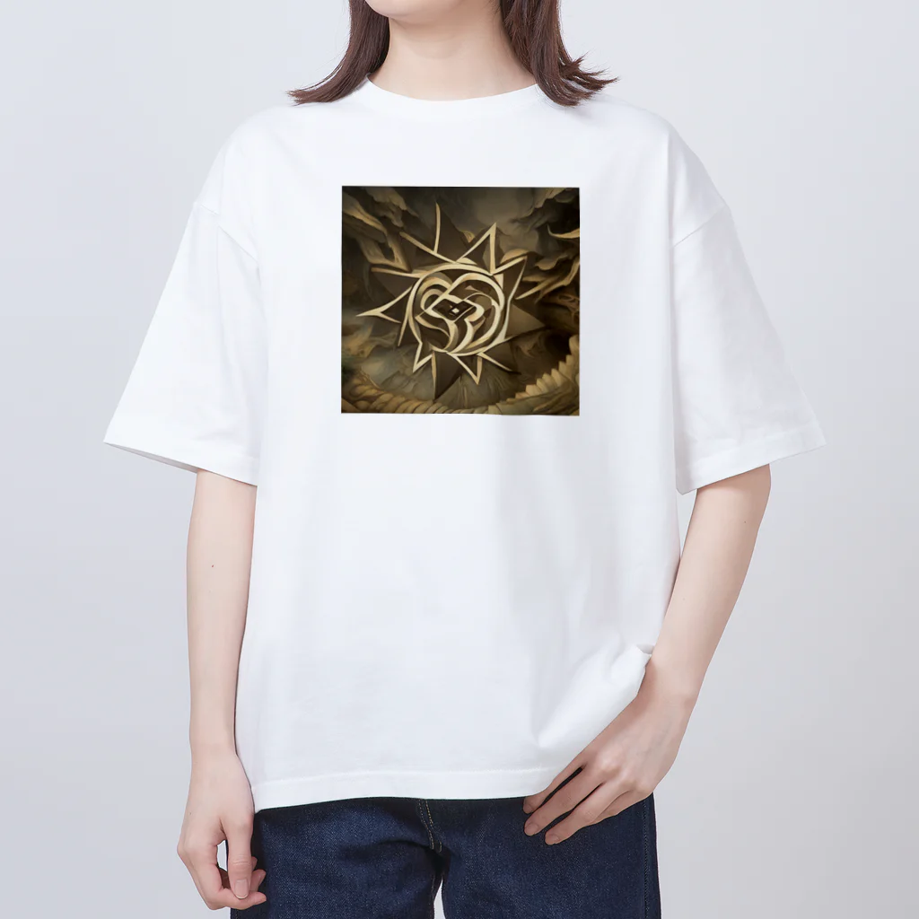 TAIYO 猫好きの太陽アート加工 Oversized T-Shirt