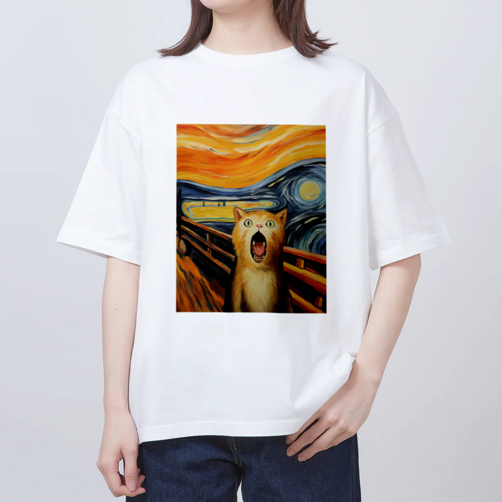 CosmicGardenのネコの叫び オーバーサイズTシャツ