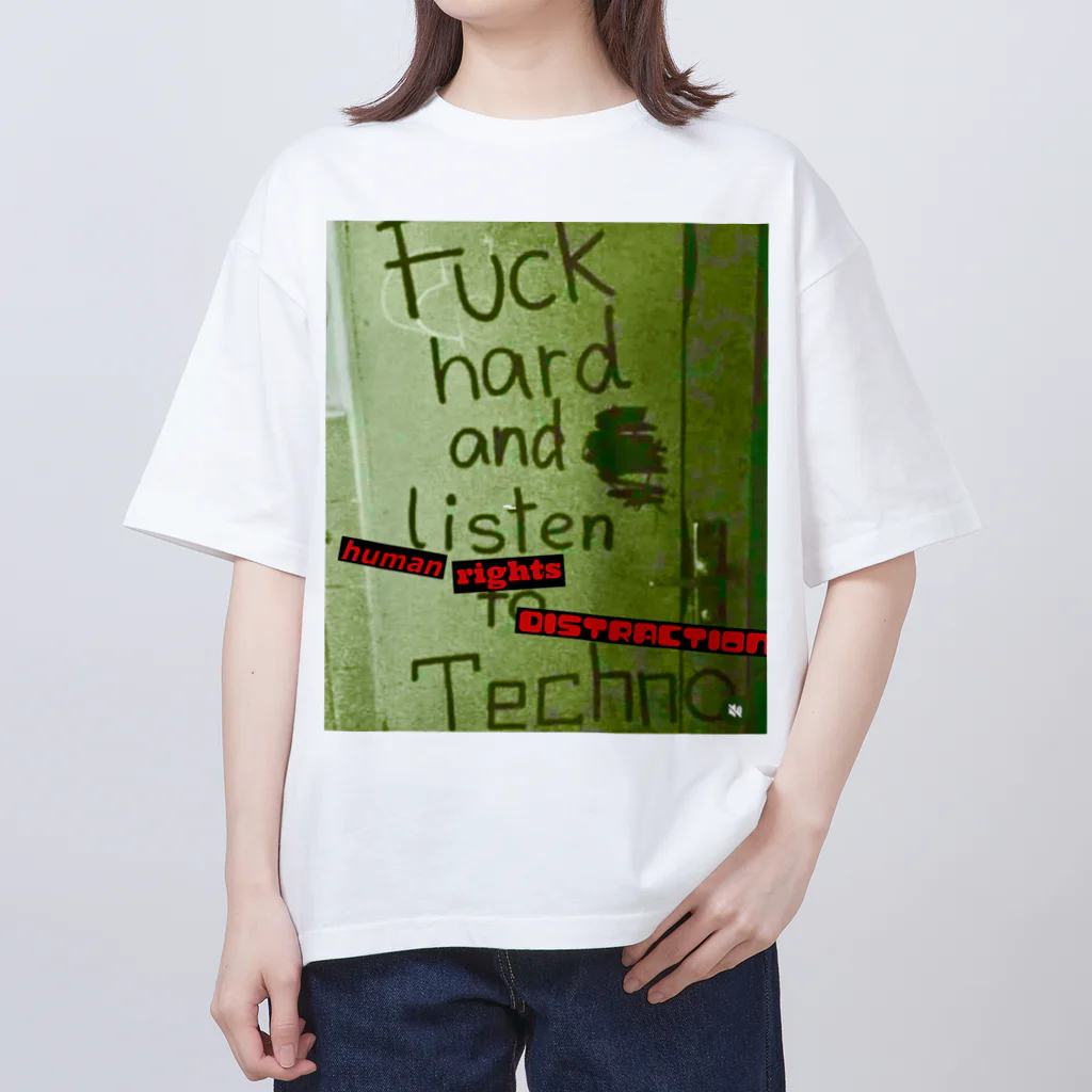 human rights distractionのTECHNO909 オーバーサイズTシャツ