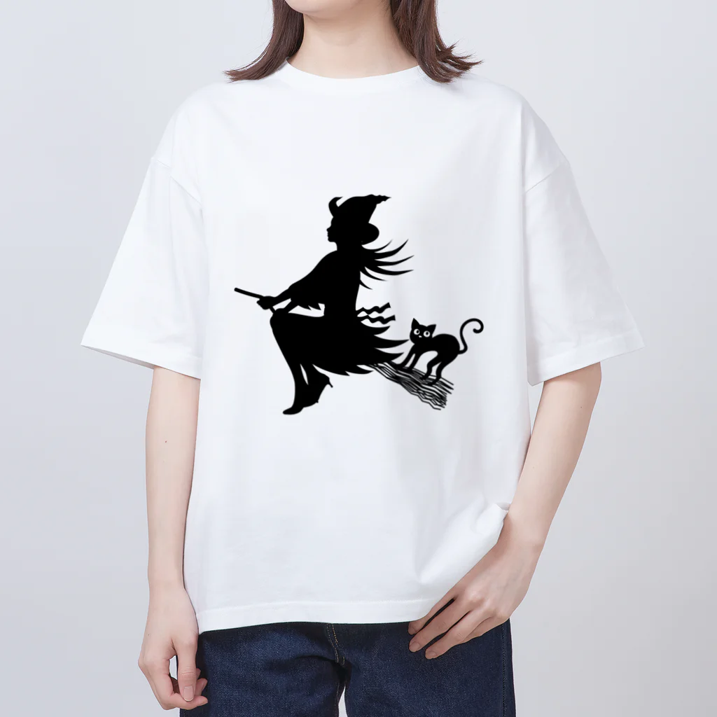 ねこふんじゃダメの魔女っ子猫 オーバーサイズTシャツ