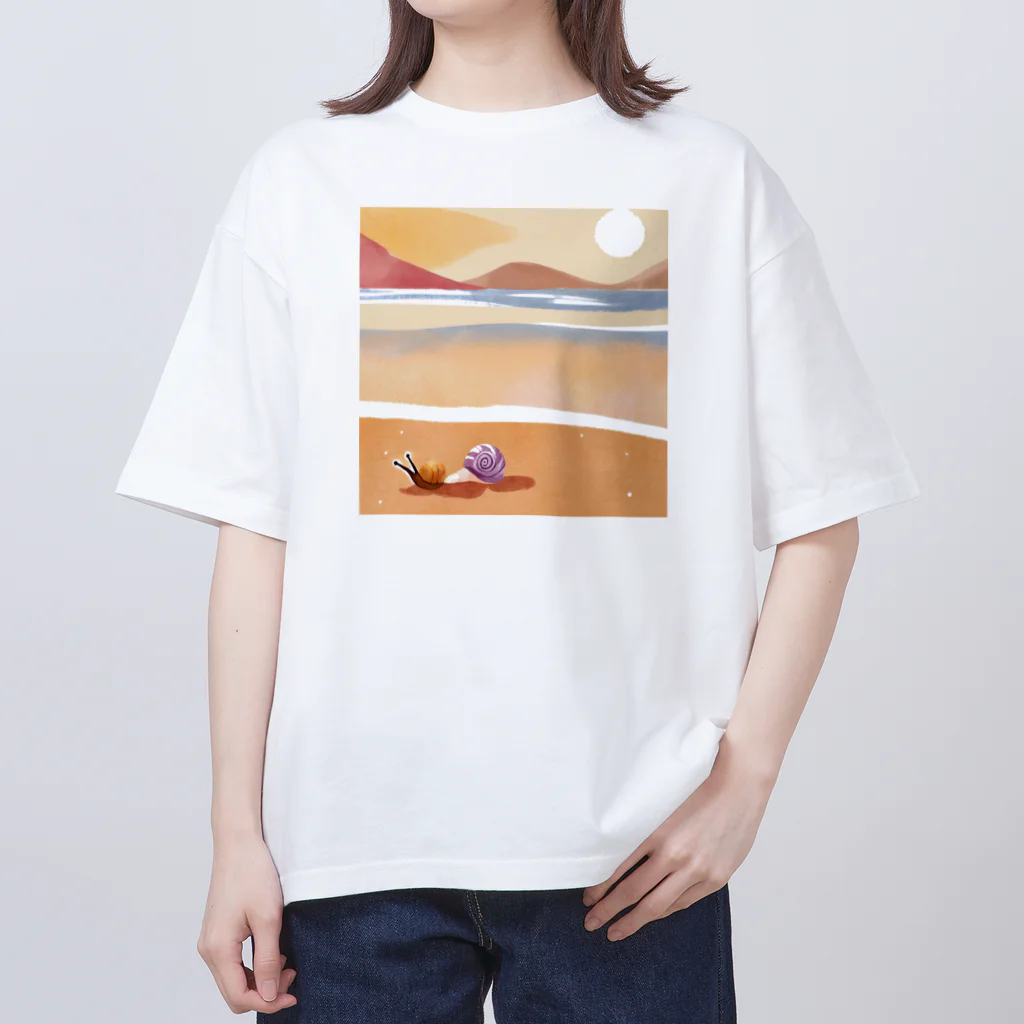 カタツムリに癒しを求めて❗の今日も１日お疲れ様🐌 オーバーサイズTシャツ