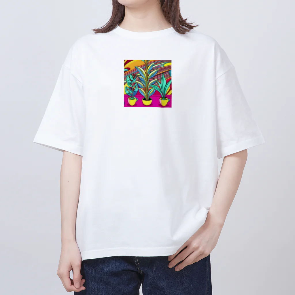 K's Storeのヴィヴィッド植物 オーバーサイズTシャツ