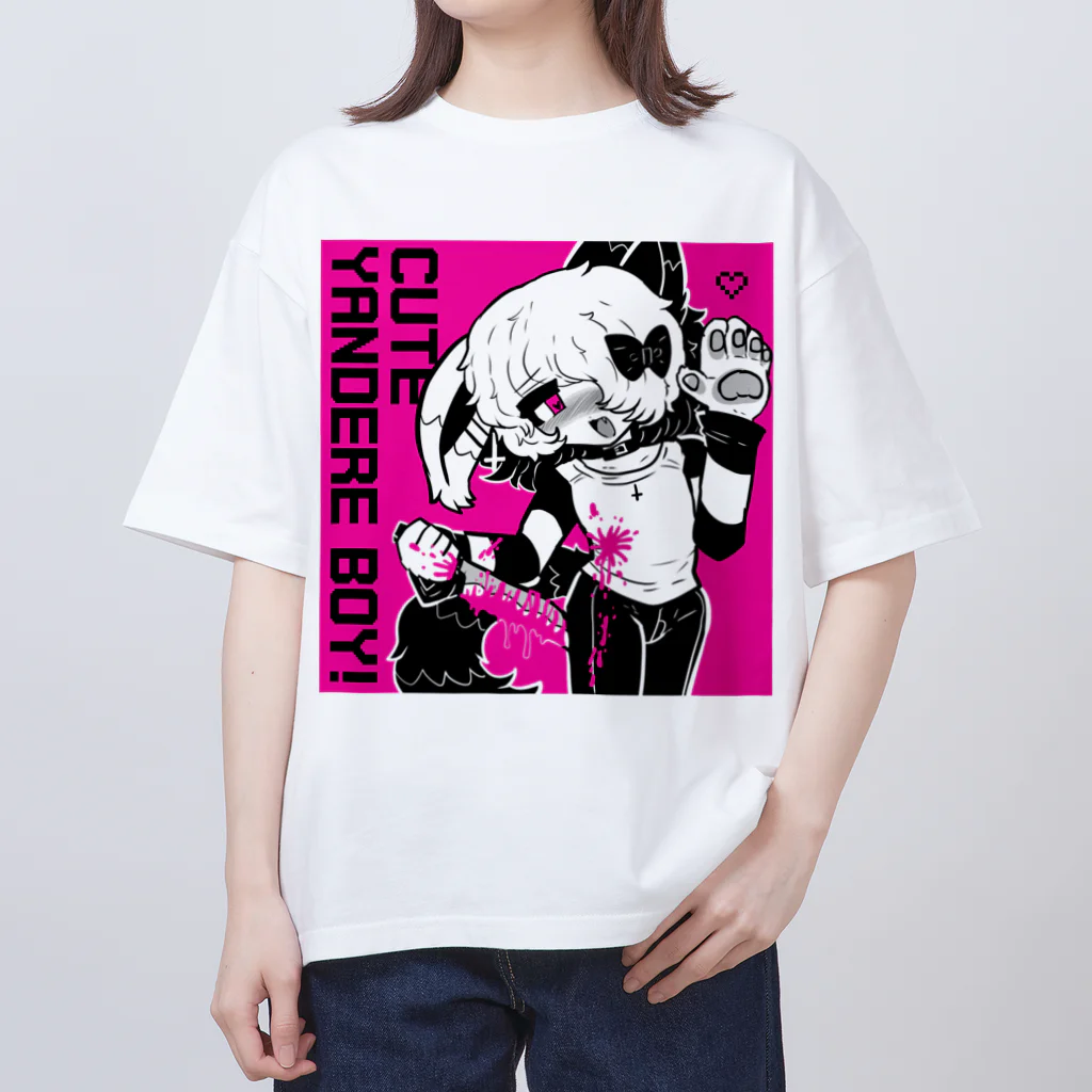 ムラサキゲジゲジのオンラインショップのきずな CUTE YANDERE BOY!  オーバーサイズTシャツ