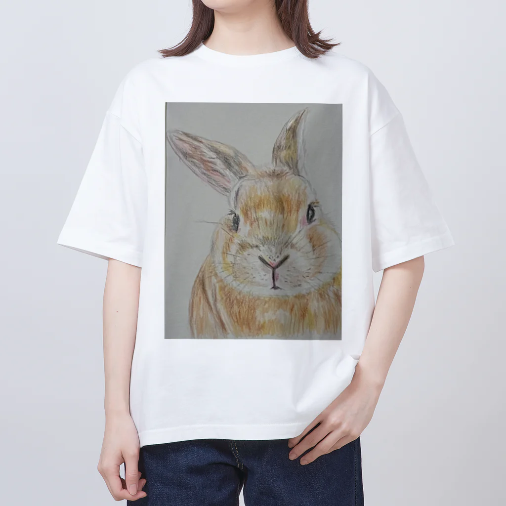 もこしょっぷのうさぎのモコちゃん オーバーサイズTシャツ