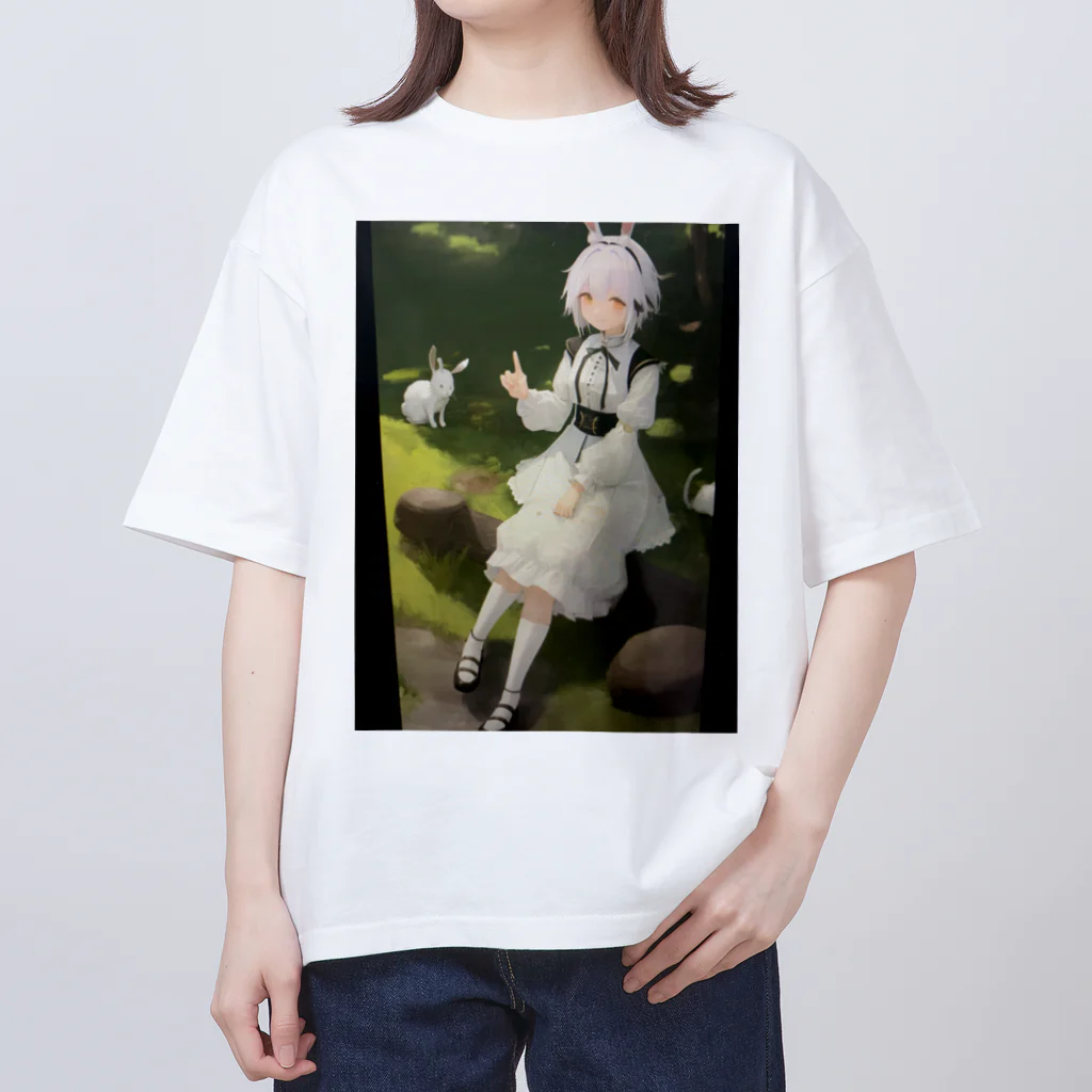 mamichin1122のウサ耳少女 Oversized T-Shirt