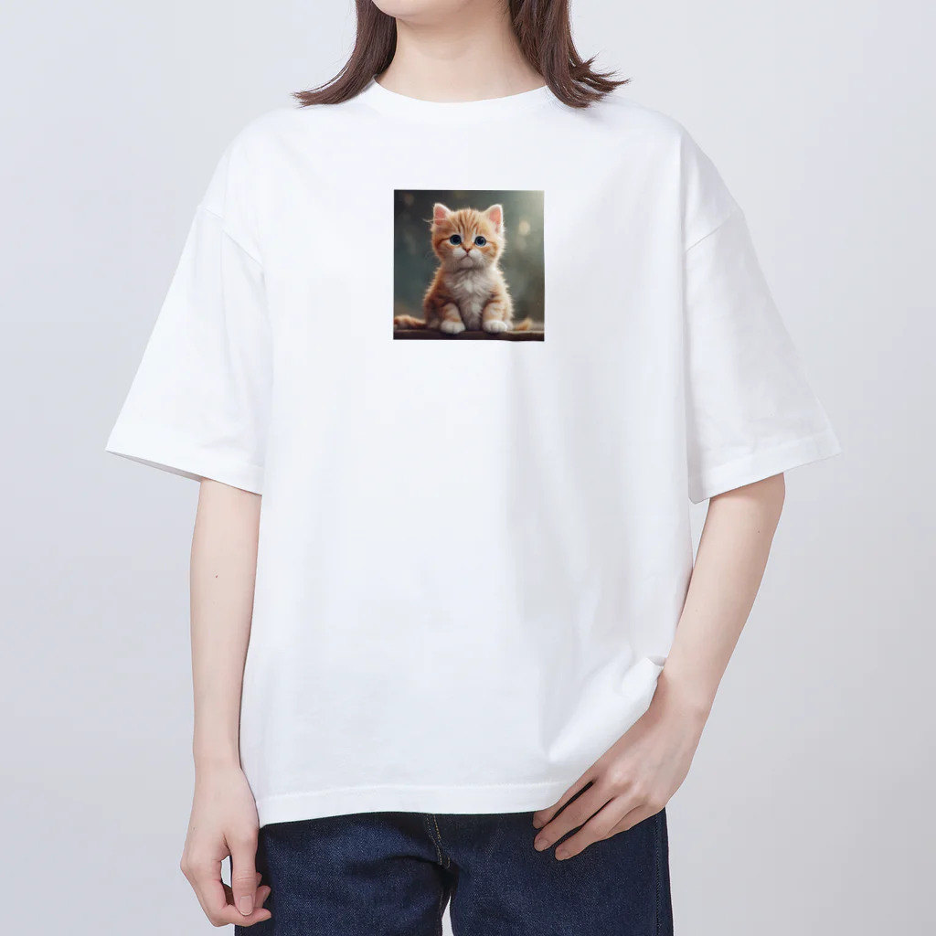 tetuharuのキュートな子猫 オーバーサイズTシャツ