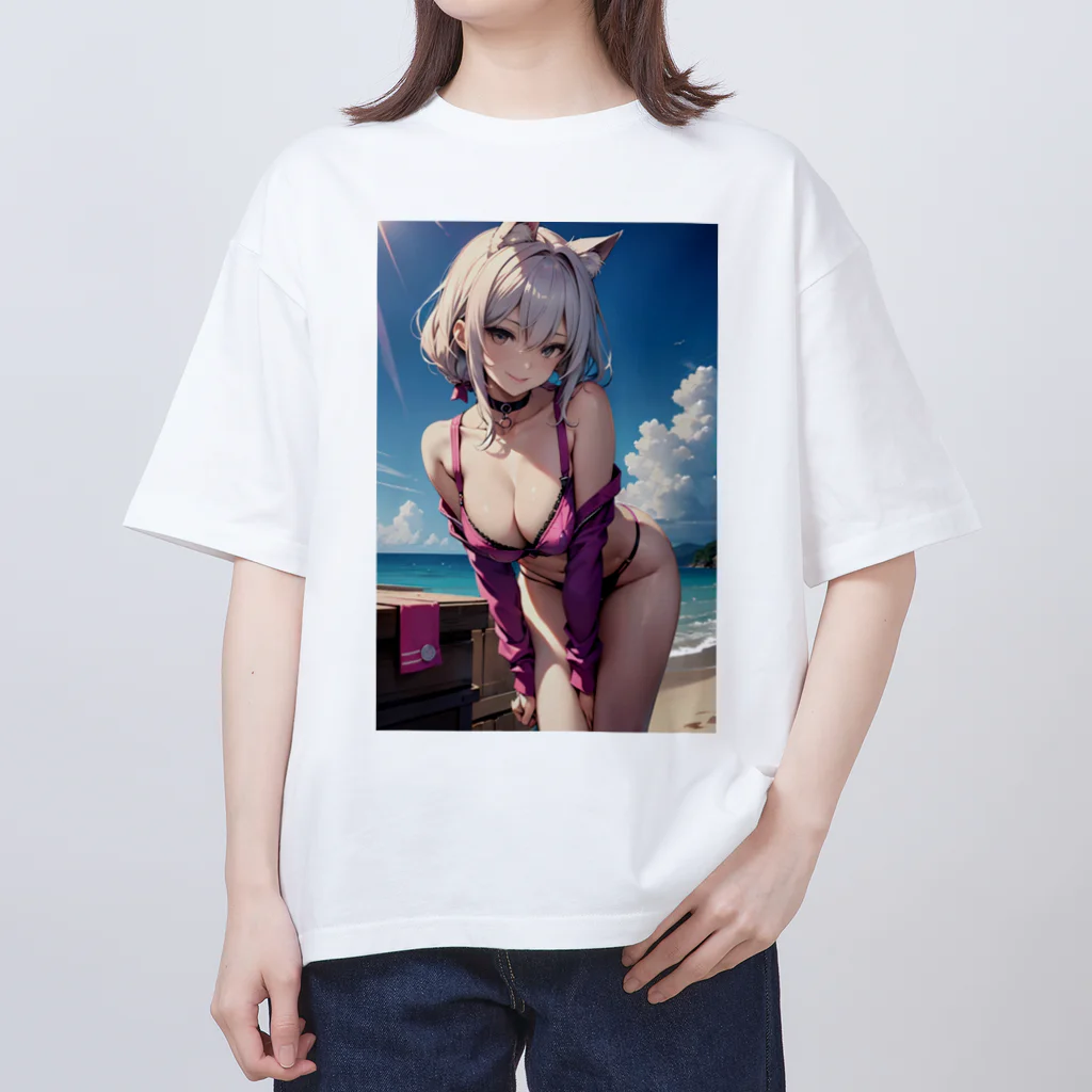 RGセクシーガールの猫耳ガール Oversized T-Shirt