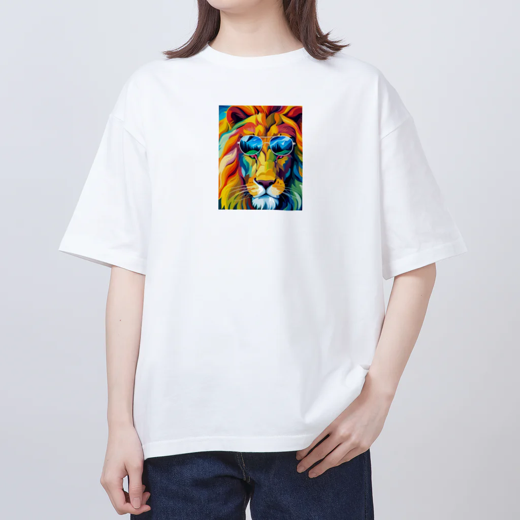 りくかいくう動物園のワイルドライオン Oversized T-Shirt