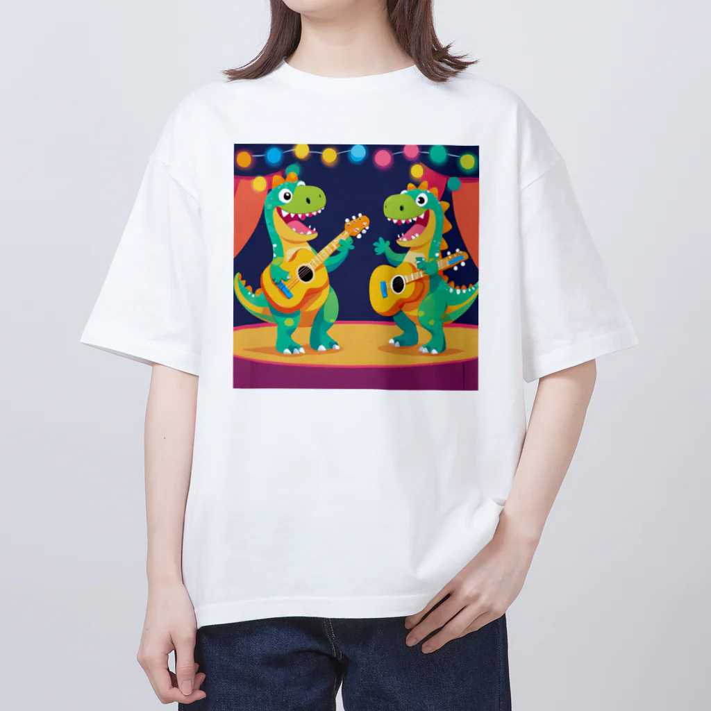 tick_tack shopのうたザウルス Oversized T-Shirt