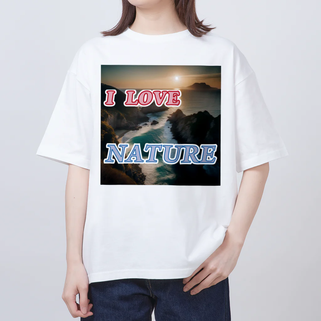 wataru-ingのI LOVE NATURE Oversized T-Shirt