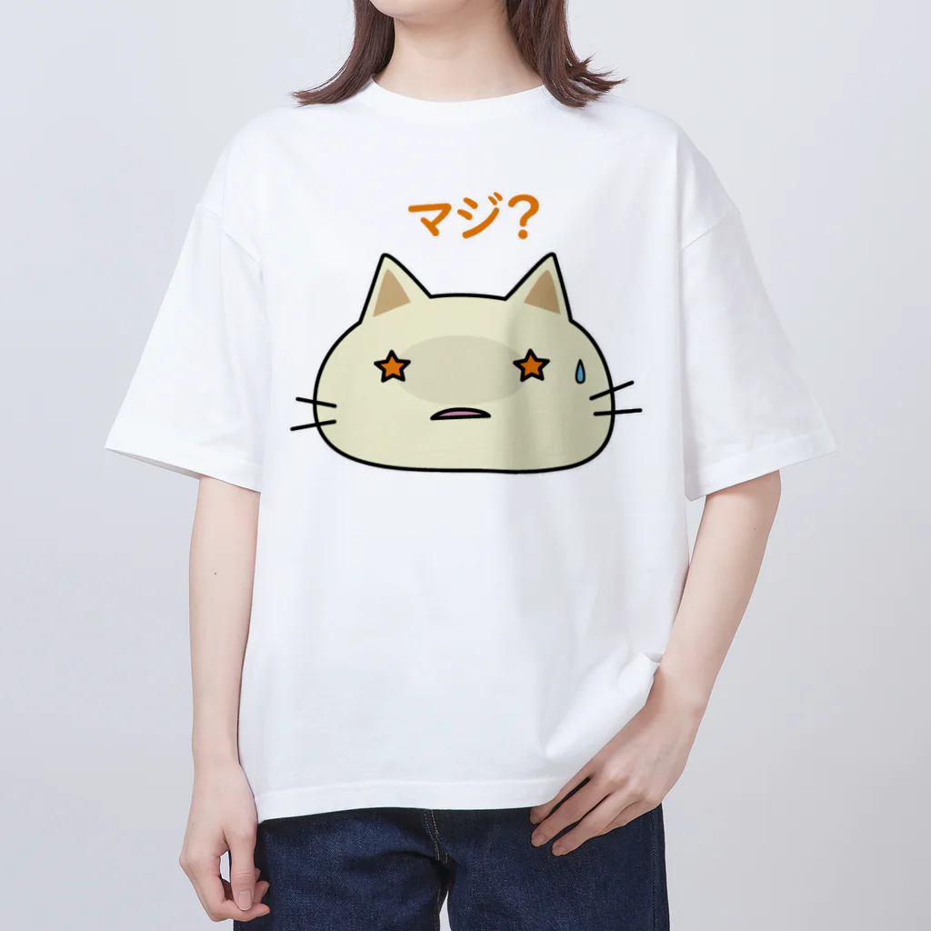 R-LJ562の星目のニャン ST（マジ？） オーバーサイズTシャツ