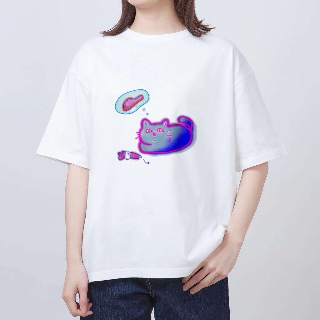 北　雪音の肉より魚派 オーバーサイズTシャツ