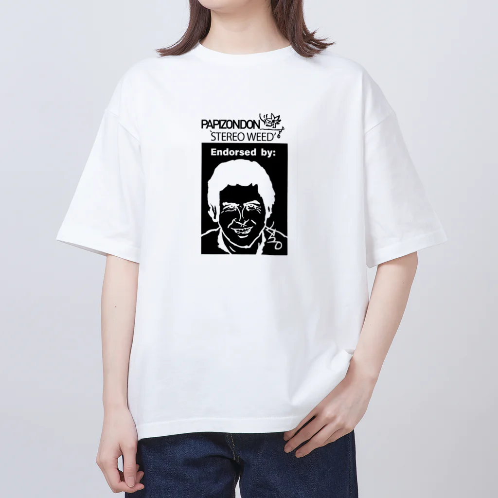 PAPIZONDONのPAPIZONDON white パピコバル オーバーサイズTシャツ