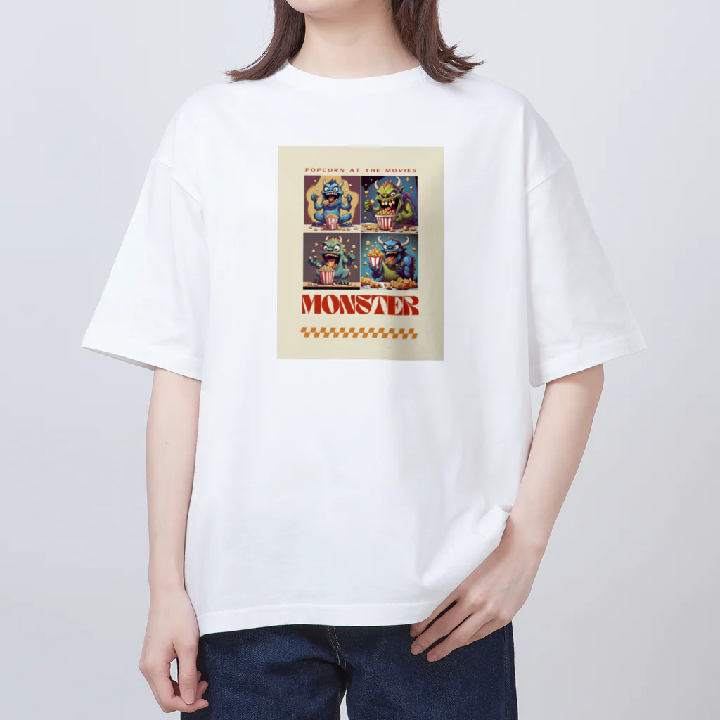 AI_kotohaのポップコーンモンスター Oversized T-Shirt