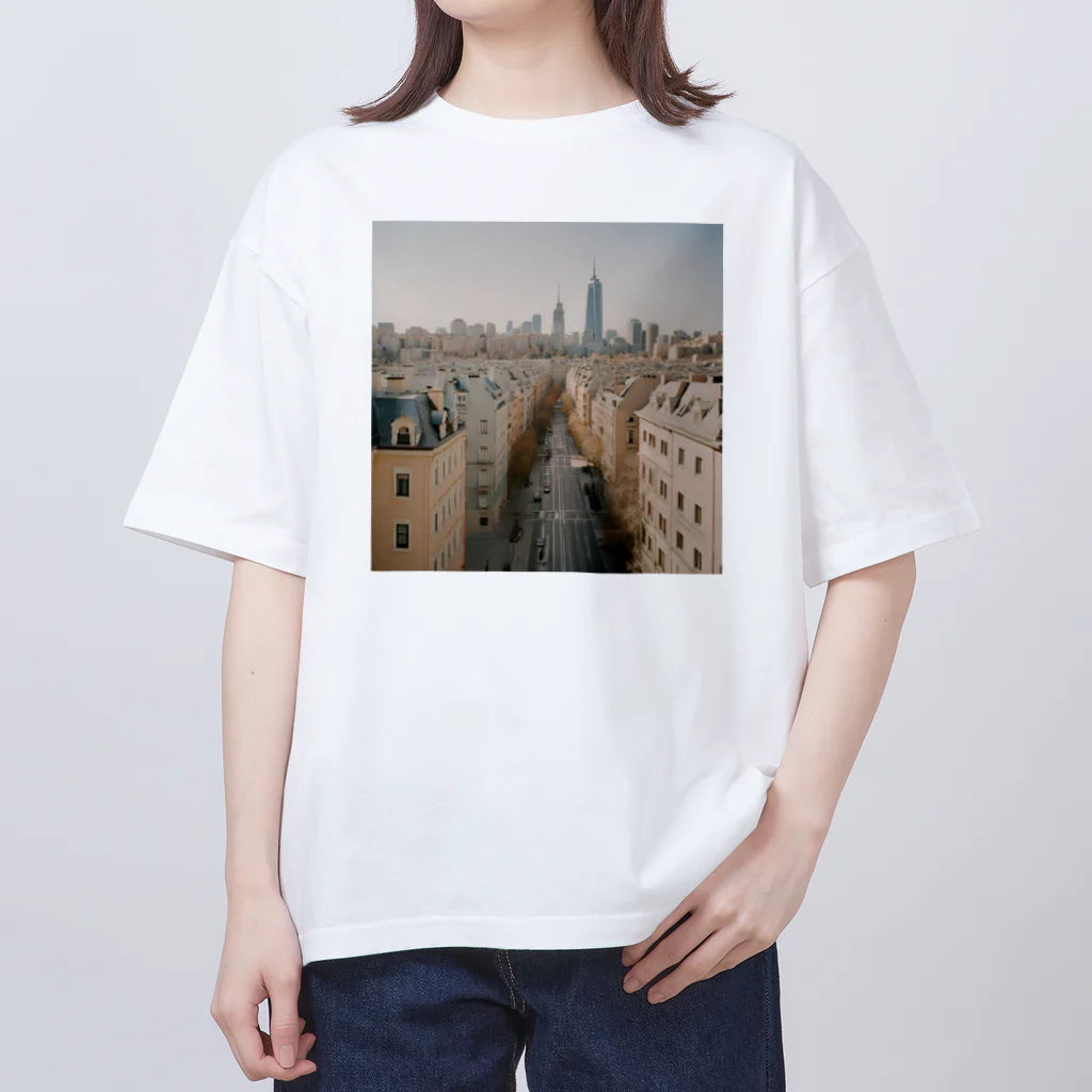 ただの大学生の綺麗なビル街のアイテムグッズ オーバーサイズTシャツ