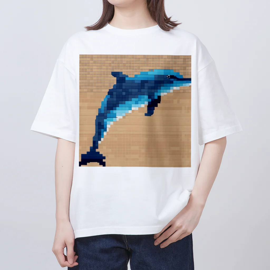 和み庵のドット絵　イルカ Oversized T-Shirt