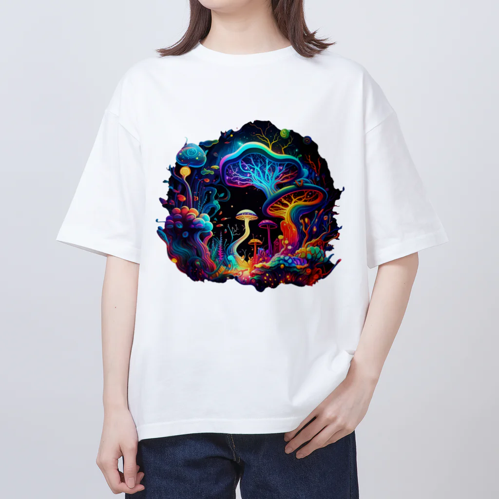 ENJOY NOW STOREのシャーマンスピリット - シャーマニックサイケデリックデザイン オーバーサイズTシャツ