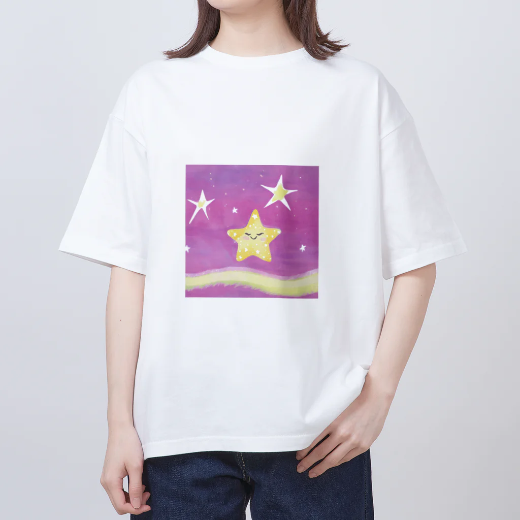 オハナショップの幸せを与えるキラキラ星 オーバーサイズTシャツ