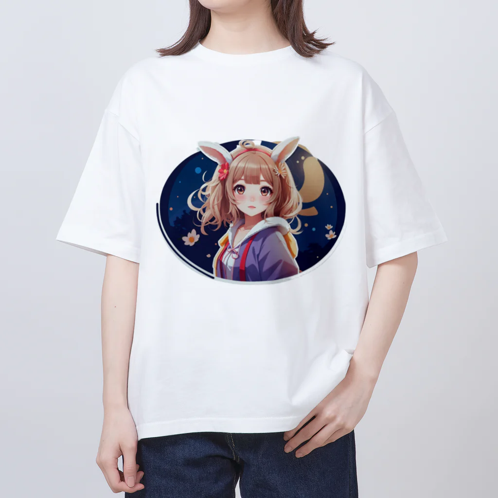 Lupinusのウサ耳可愛い少女 オーバーサイズTシャツ