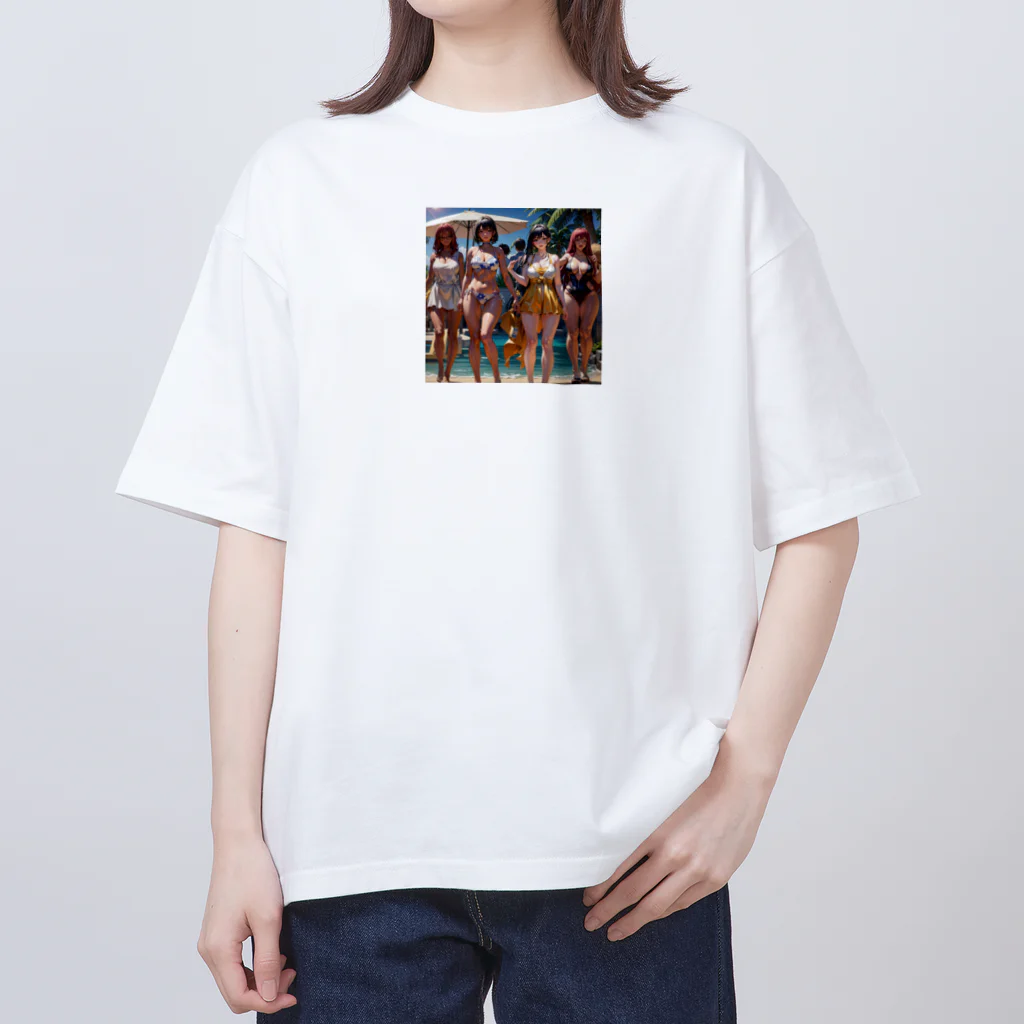 ki1962の浜辺で撮った仲の良い4姉妹のプレミアムグッズ Oversized T-Shirt