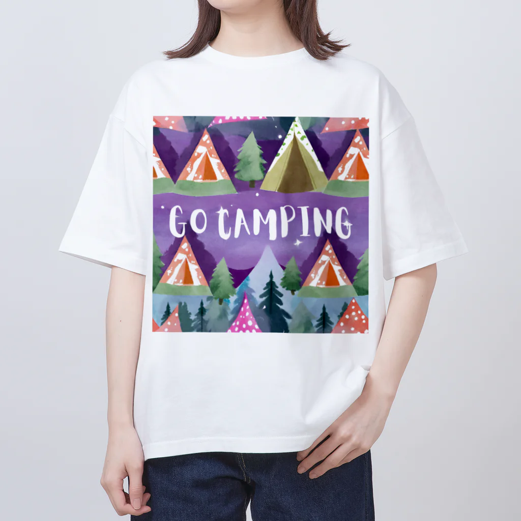 Rico294のカラフルテントでGO CAMPING オーバーサイズTシャツ