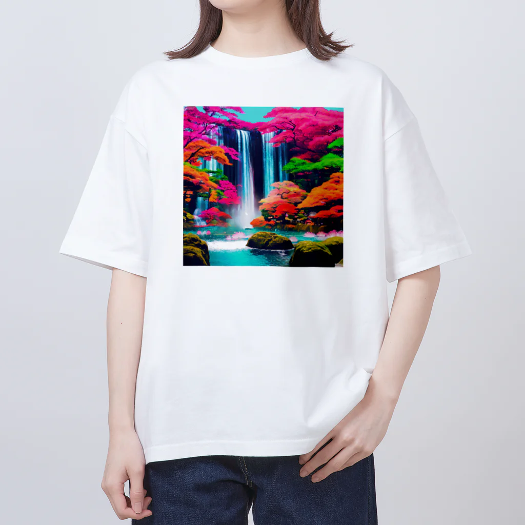 fujisan10の色彩滝 オーバーサイズTシャツ