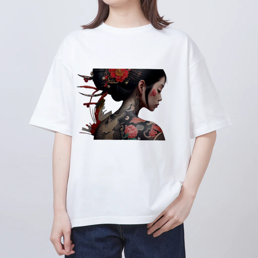 新ーARATAの和彫り美しい女性 Oversized T-Shirt