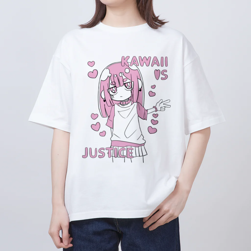 ライカのお店屋さんのKAWAII女の子（桃色） Oversized T-Shirt