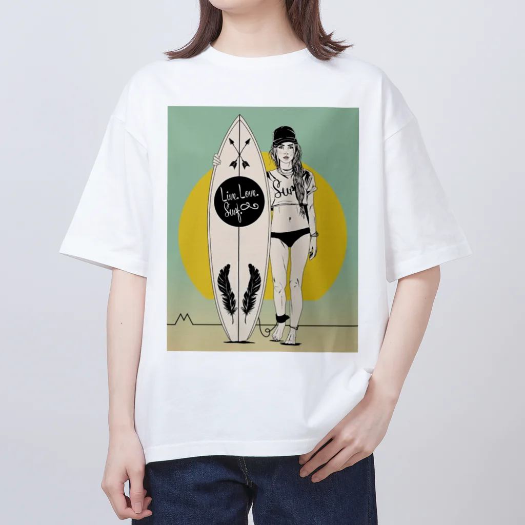 ファンタジスターのサーファーのさりちゃん オーバーサイズTシャツ