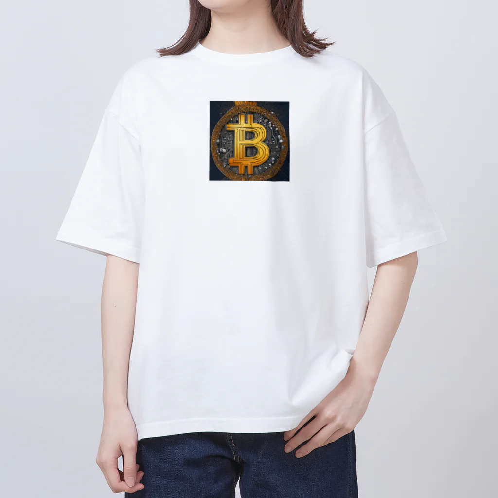 ビットのビットコインアート Oversized T-Shirt