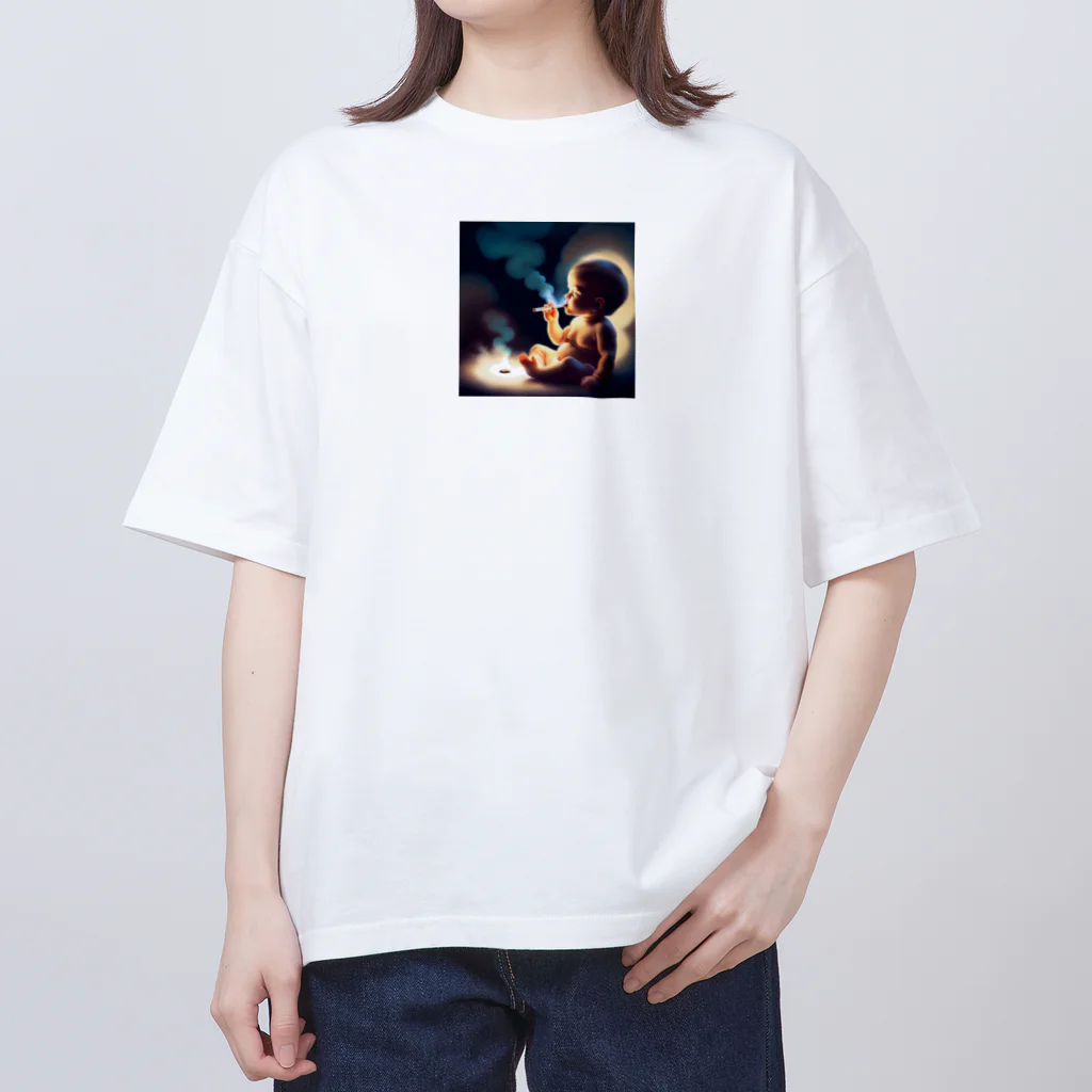 Baby smokerのBabyくん Oversized T-Shirt