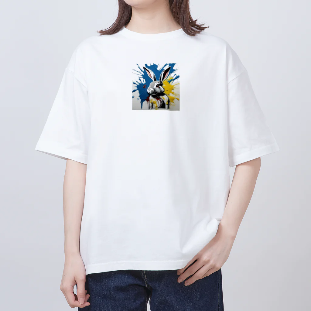 mojaのアートうさぎ🐰 Oversized T-Shirt