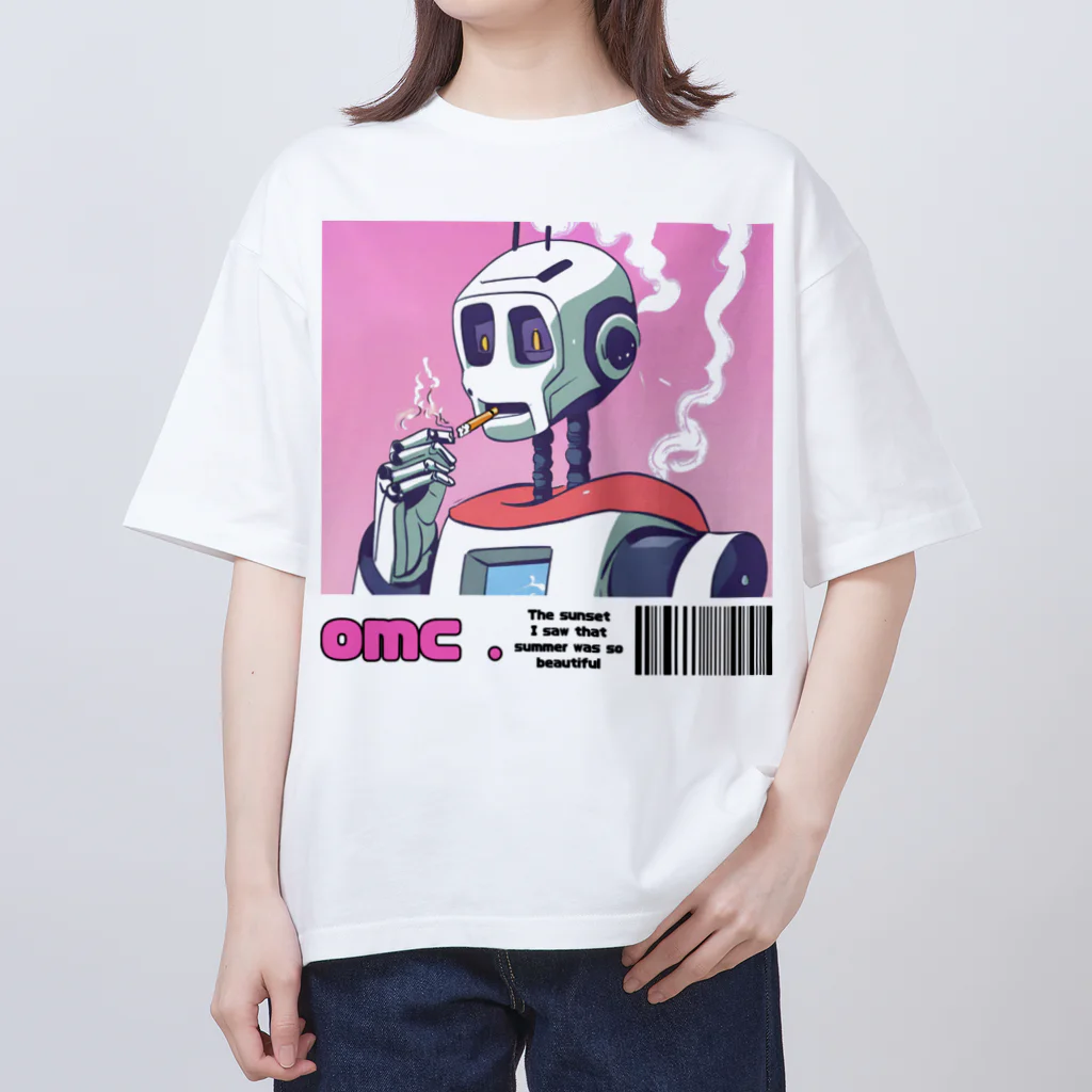 おもちショップの一服ロボットさん Oversized T-Shirt