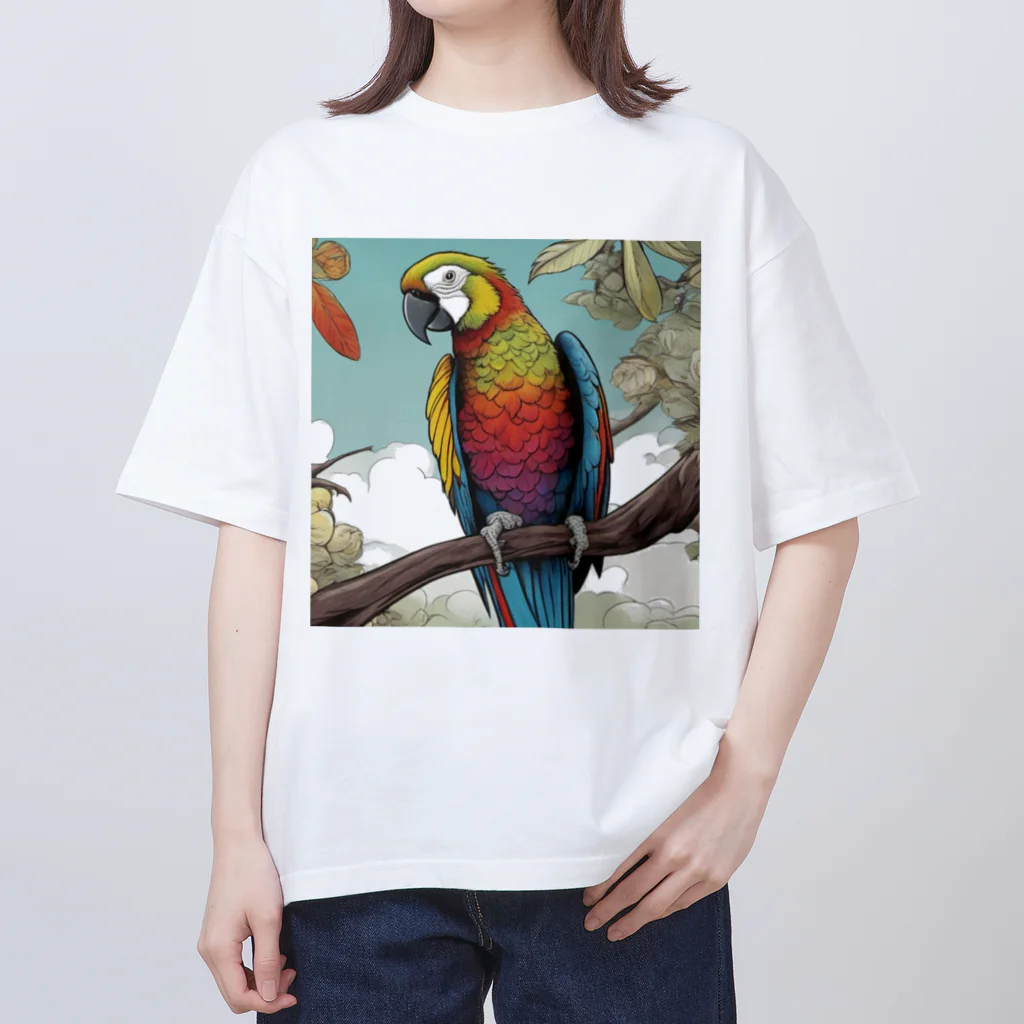 GOLAEのkarafurインコ オーバーサイズTシャツ