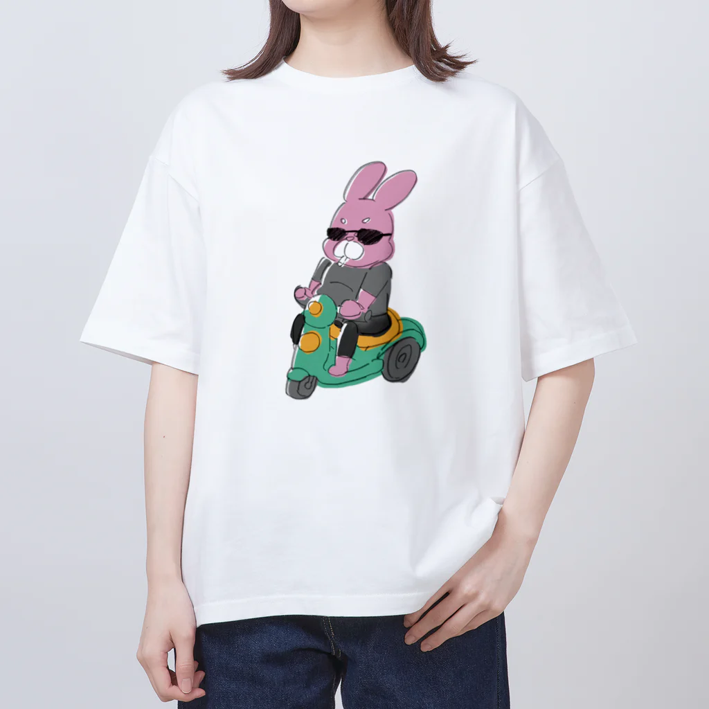 paruko____ショップのうさじ　バイクver. オーバーサイズTシャツ