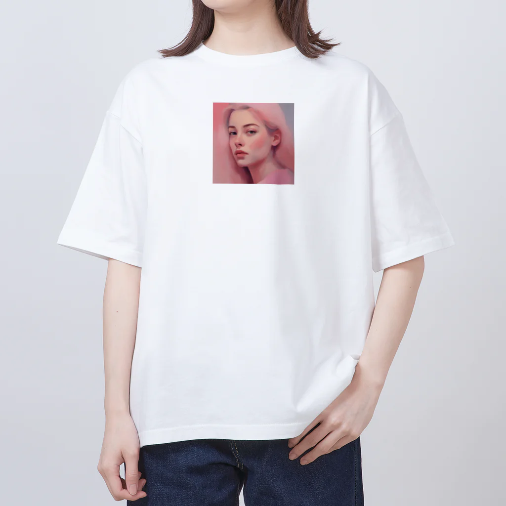 k-famのピンクのチーク美女 Oversized T-Shirt