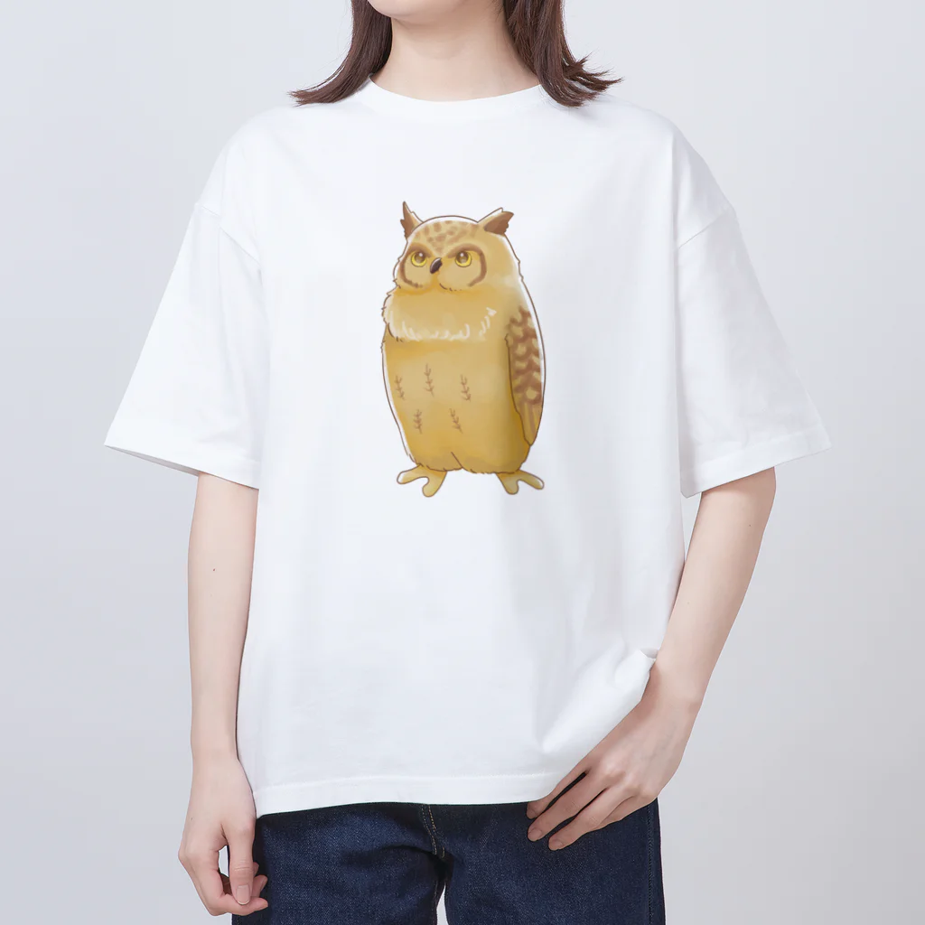 りこりすのmarumofuミミズク Oversized T-Shirt