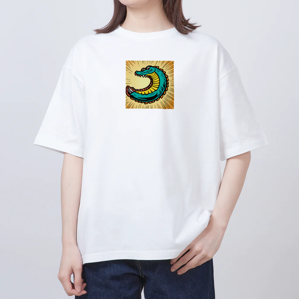 もしもショップの可愛いワニ オーバーサイズTシャツ