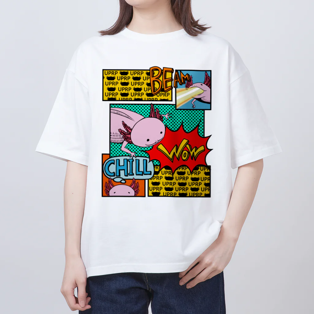 めいぷる工房メキシコサラマンダー支店のアメコミ風サラマンダー オーバーサイズTシャツ