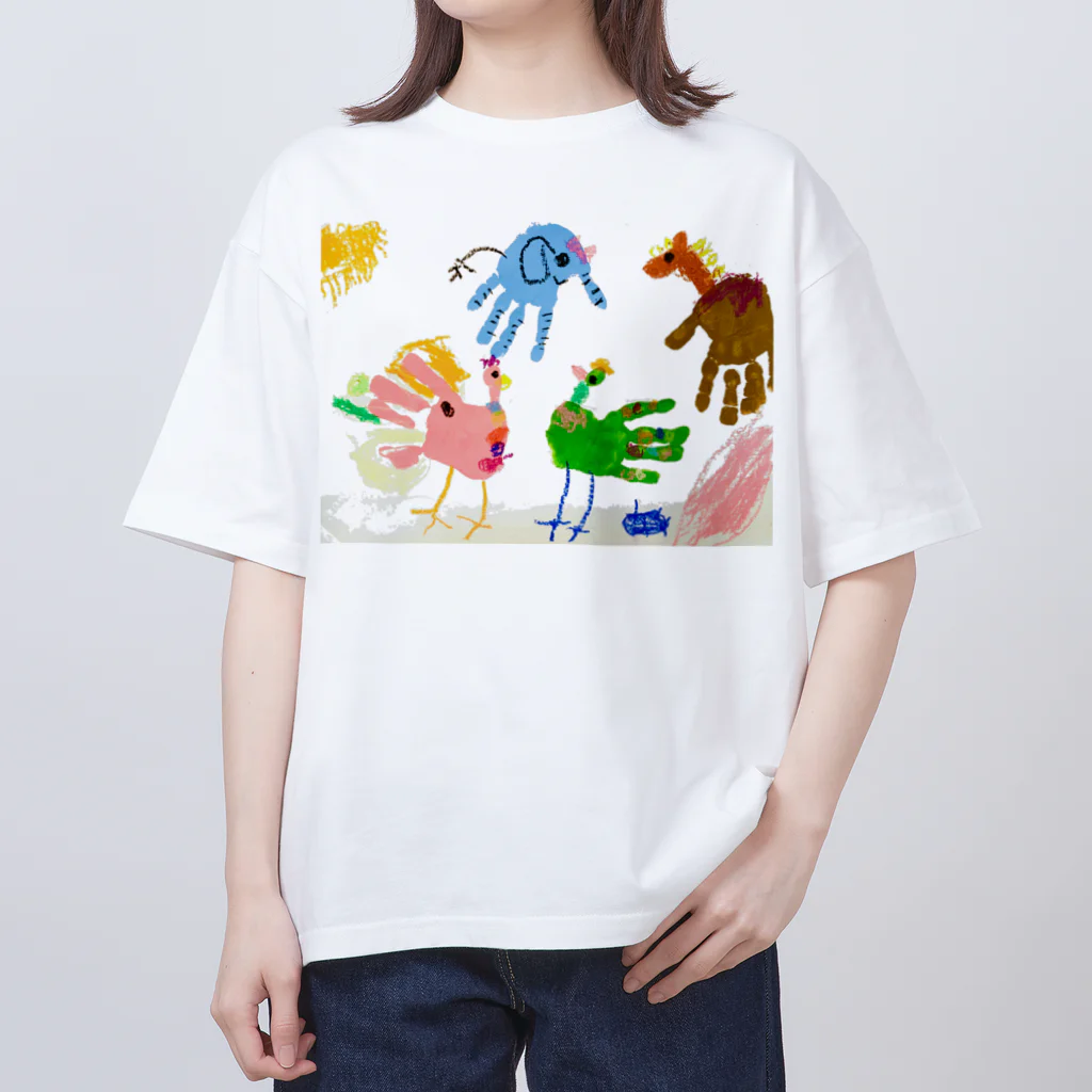 おててのどうぶつえんのおててのどうぶつえん Oversized T-Shirt