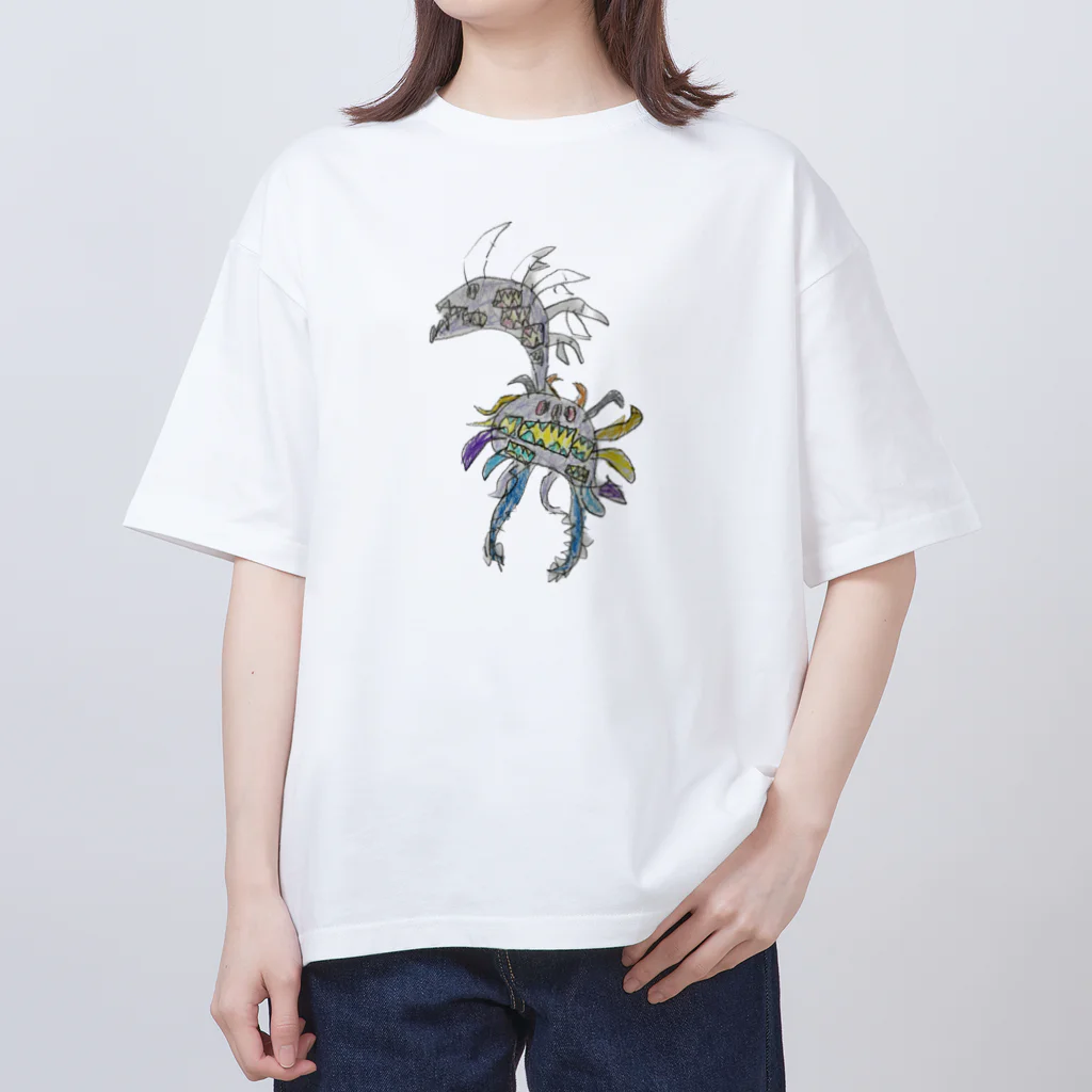 ほわいとくろーばーのボルトブレス オーバーサイズTシャツ