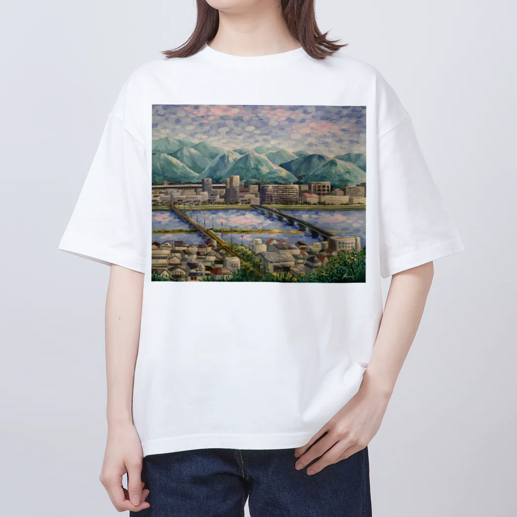 アクリル絵のfuの国宝級の景色 Oversized T-Shirt