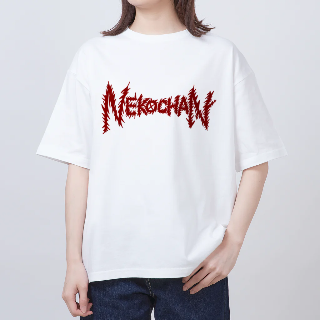 サトシ最悪の配信者のNEKOCHAN Graffiti (レッド) オーバーサイズTシャツ