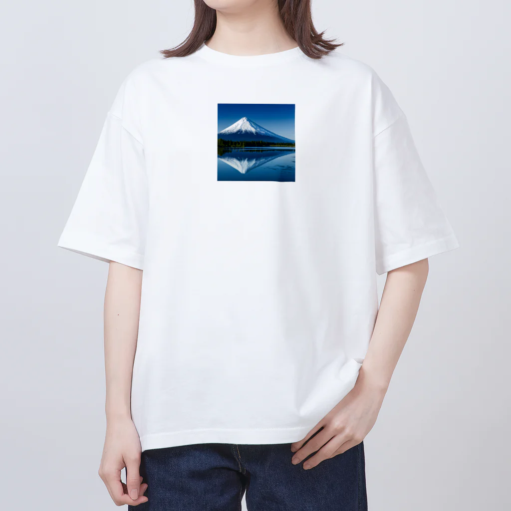 YASU1の湖に反射する富士山 オーバーサイズTシャツ