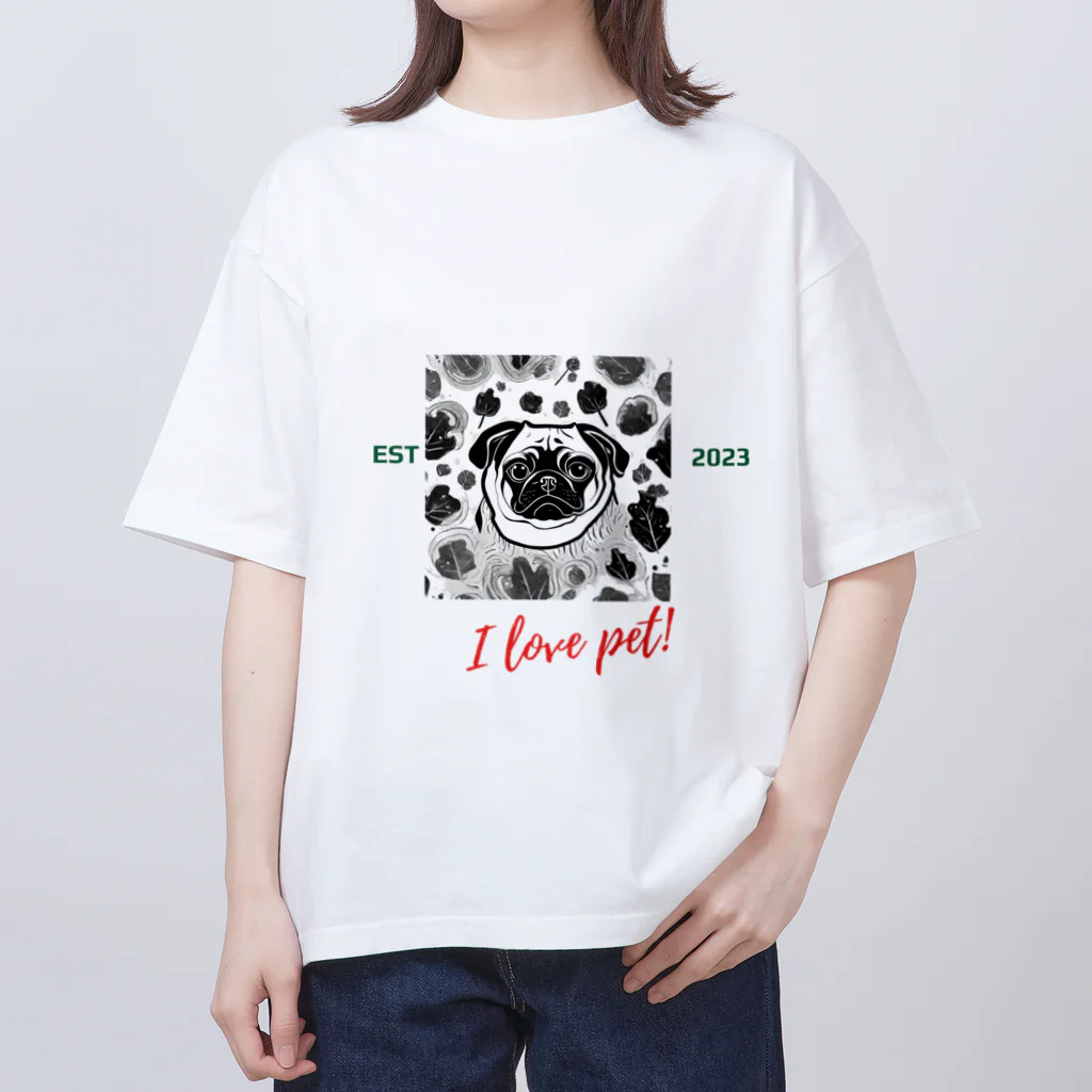 ワンダーワールド・ワンストップのDog　ペット好き⑤ オーバーサイズTシャツ